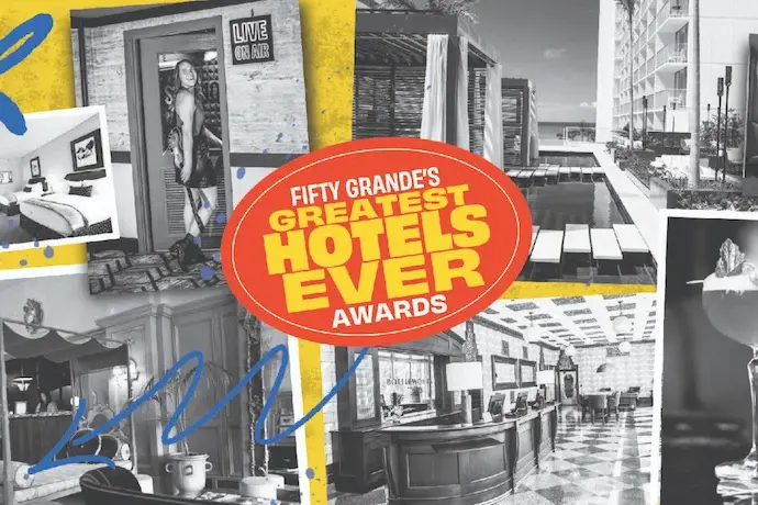 Logo for Fifty Grande's Greatest Hotels Ever Award