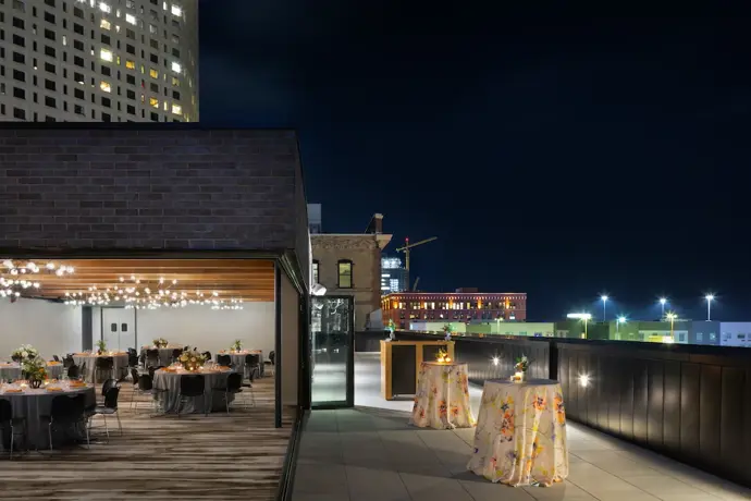 Evening event at The Lookout at Kinn Guesthouse in Downtown Milwaukee